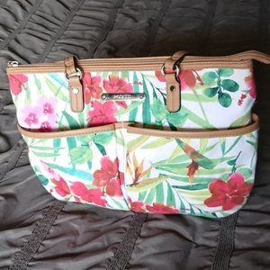 Rosetti Tropical Floral Print Shoulder Bag EUC
